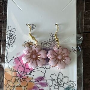 Floral Pink Earrings